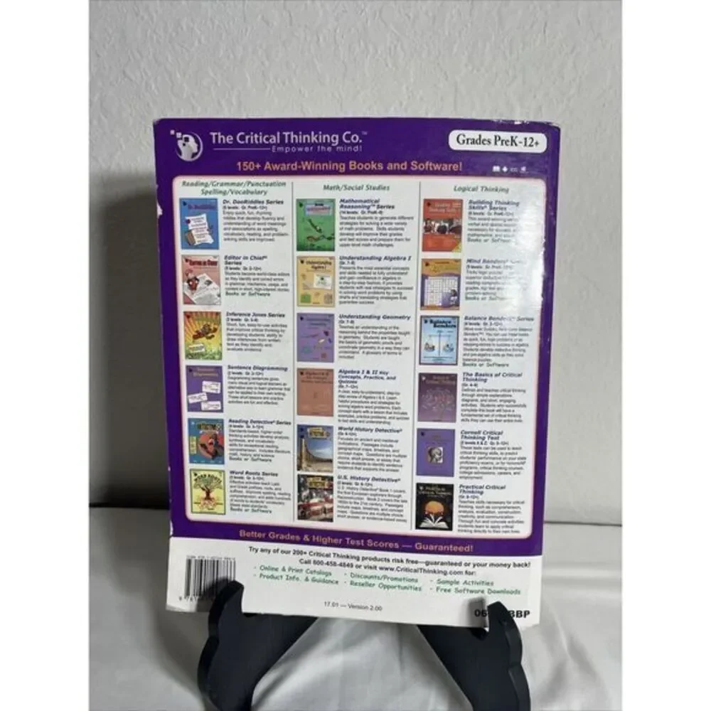 Critical Thinking Co.‎ Understanding Algebra 1 Mathematical Reasoning Workbook